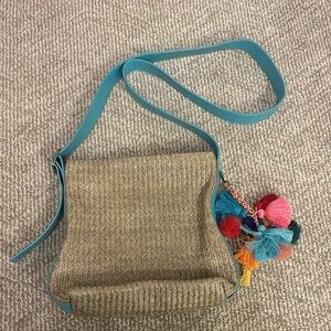 HOBO Blaze Bucket Crossbody Natural with tassels